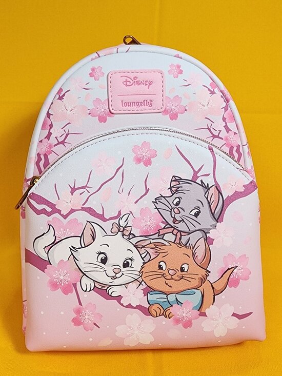 Loungefly Disney The Aristocats Kittens Cherry Blossom Marie Mini Backpack NEW main image 8